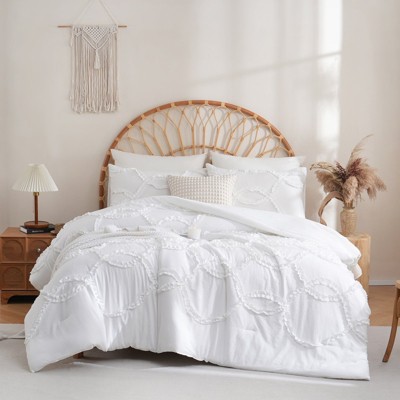 Comforter Set For Adult, 3 Piece Comforter Sets with Lace & Bedding for All Season