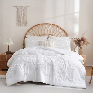 Comforter Set For Adult, 3 Piece Comforter Sets with Lace & Bedding for All Season - 1 of 4