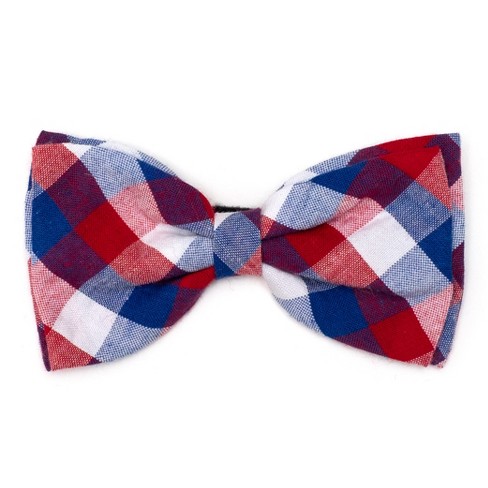 Red white and blue on sale bow tie dog collar