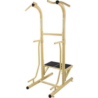 Stamina 65-1485 Weather-Resistant Outdoor Fitness Power Tower Pro Station with Pull-Up Station and Plyo Box, Gold