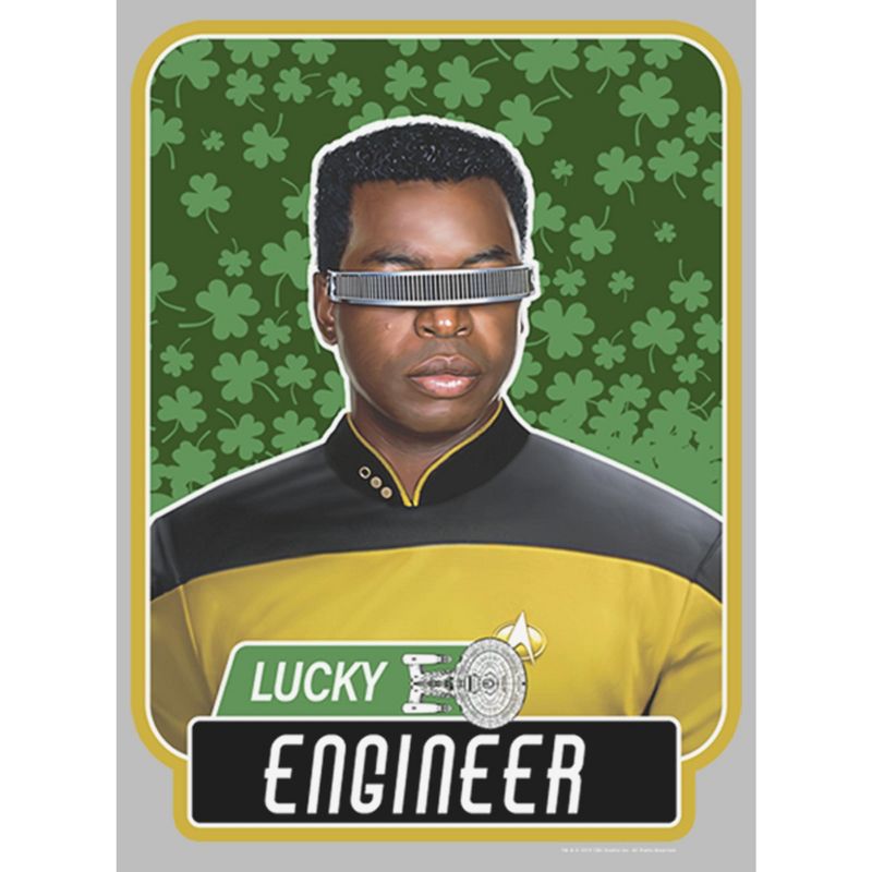 Men's Star Trek: The Next Generation St. Patrick's Day Lucky Engineer La Forge Long Sleeve Shirt, 2 of 5