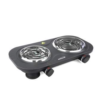 Brentwood Electric 1500W Double Burner in Black