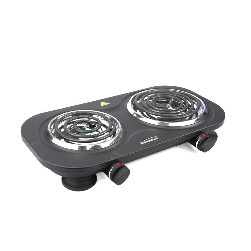 Brentwood Electric 1500W Double Burner in Black, 1 of 8