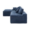 Dolonm 98'' Modular Sectional Sofa,Convertible Sponge Compression Sofas,Deep Seat L-Shape Sofa Couch with Chaise,for Living Room, Bedroom - 4 of 4
