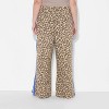 Women's Leopard Print Pull-On Graphic Pants - Brown - 3 of 3