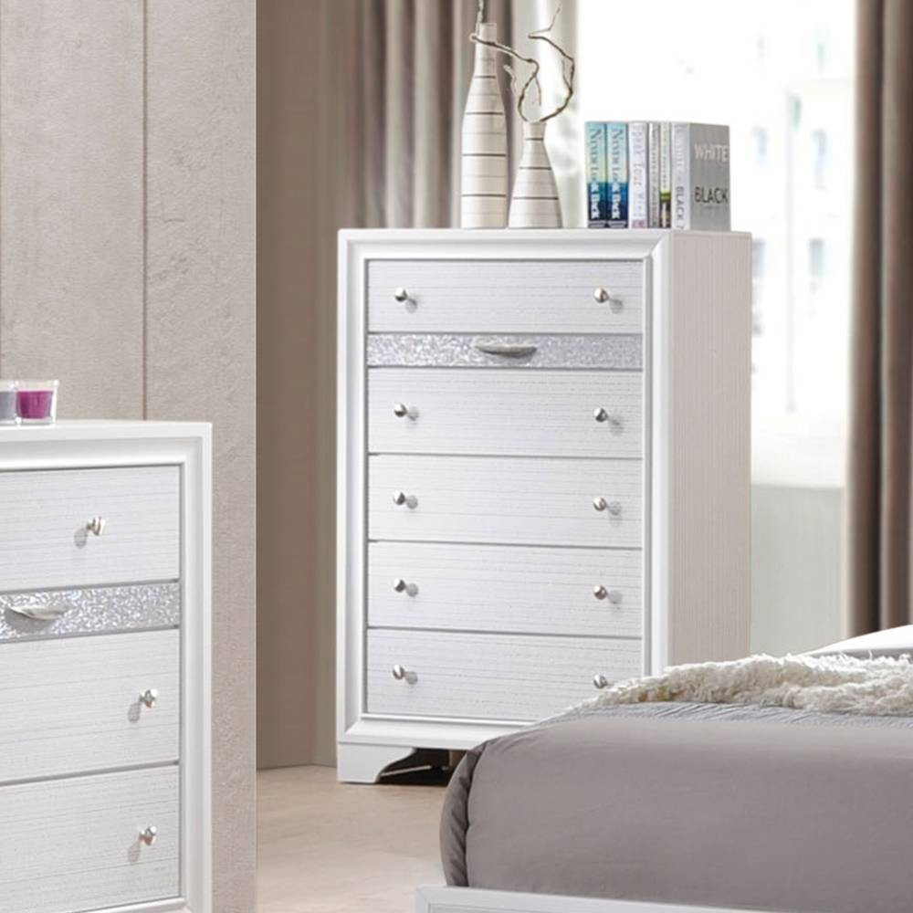 Photos - Dresser / Chests of Drawers 34" Naima Chest White - Acme Furniture