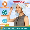SUN CUBE Womens Sun Hat Neck Flap Cover, UV Protection Wide Brim Fishing Hiking Hat, Ponytail Foldable Summer Beach Outdoor - 2 of 4