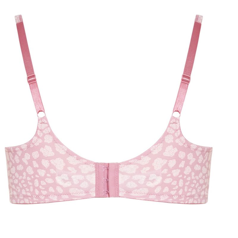 Women's Plus Size Smooth Caress Print Bra - pink | AVENUE, 4 of 5