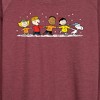 Women's - Peanuts - Group Skate Lightweight French Terry Wide Neck Long Sleeve Shirt - 2 of 4