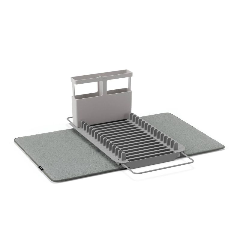 Umbra Stainless Steel Udry Over the Sink Dish Rack Charcoal Gray, 1 of 8