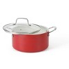 Martha Stewart Lockton 10pc Ceramic Interior Cookware Set Red: Skillets, Sauce & Fry Pans, Smooth Surface Compatible - 3 of 4