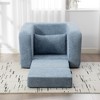 Okak Modern Foldable Single Sofa Chairs with Armrest & Backrest,Chenille Fabric Floor Mattress Couch for Living Room,Apartments - 3 of 4