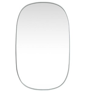 Elegant Lighting Metal Frame Oval Mirror 30x48 Inch in Silver - 1 of 4