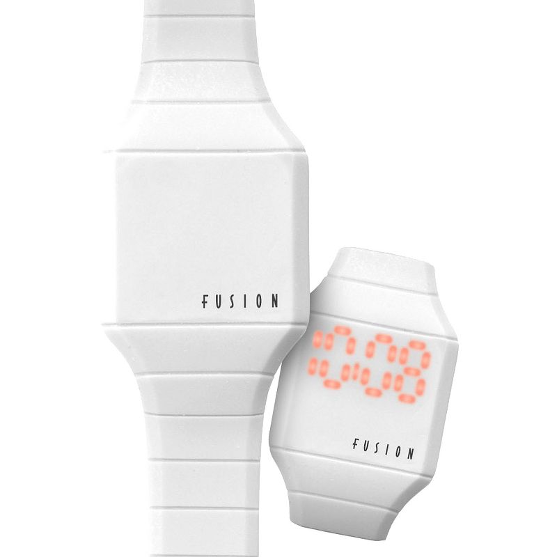 Girls' Fusion Hidden LED Digital Watch - White, 1 of 5