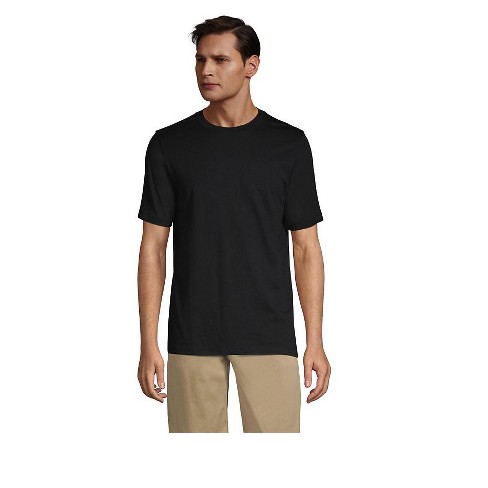 Lands' End Men's Super-t Short Sleeve T-shirt - Large - Black : Target