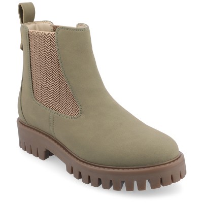 Journee Collection Medium and Wide Width Womens Alara Chelsea Pull On Bootie