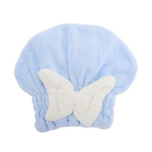 Unique Bargains Water-absorbent Bow Hair Drying Towel 1 Pc - 1 of 4