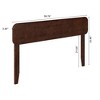 AFI Furnishings Florence Full Solid Wood Headboard, Walnut - 3 of 4