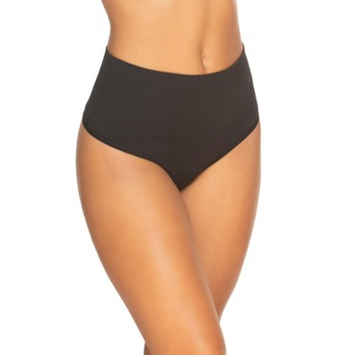 Felina Women's Fusion Waist Shapewear Thong (cocoa, X-large) : Target