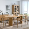 PexFix 79" x 33.5" Solid Wood Oval Dining Table Modern Kitchen Table Farmhouse with Reversible Arched Legs for Living Room Kitchen Home Office Natural - 3 of 4
