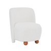 Modern Low Back Accent Chair, Upholstered Armless Living Room Chairs,white-Christopher Knight Home - 2 of 4