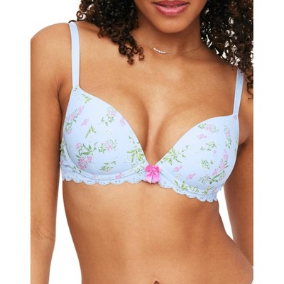 Adore Me Women's Shea Plunge Bra 30A / Botanical Studies C01 V1 White.