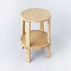 Costa Mesa Round Rattan Wrapped Accent Table Tan - Threshold™ designed with Studio McGee - image 3 of 4