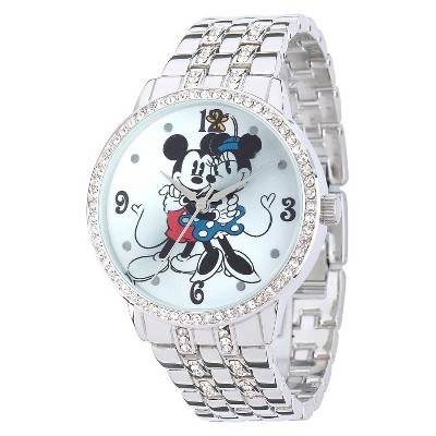 Women's Disney Minnie and Mickey with Alloy Case - Silver