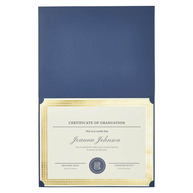 Pipilo Press 24 Certificate Holders & 24 Certificate Paper Letter-Size 8.5 x 11 Certificate Kit for Diplomas, Accomplishment Awards, 11.3 x 8.8 In, 3 of 9