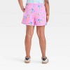 Girls' Disney Stitch Terry Shorts - Pink - 2 of 3