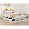 Full Size Platform Bed with 5 Drawers, LED Lights and Charging Station - 3 of 4