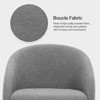 Bekrvio Boucle Dining Chairs with Barrel Back - Mid Century Modern Accent Arm Chairs with Chrome U-Shaped Base -Kitchen/Living Room - 3 of 4
