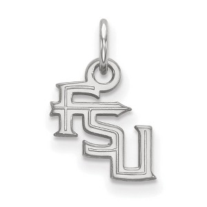 Black Bow Jewelry 10k White Gold Florida State Seminoles NCAA Extra Small Pendant - 1 of 3