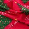RT Designers Collection Christmas Tree Slub Shower Curtain 70" x 72" Red/Green - 4 of 4