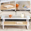NicBex 2-Tier Tempered Glass Coffee Table Center Dining Table with Open Shelf for Living Room - 4 of 4