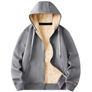 Rudoplh  Men's Modern Fit Heavyweight Hoodie With Faux Shearling Lining - 1 of 1