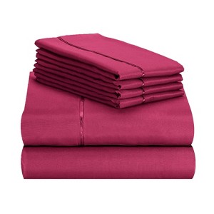 LuxClub 4-7 PC Silky Soft Cooling Deep Pocket Performance Sheet Set - 1 of 4