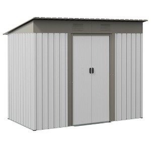 NicBex Metal Outdoor Storage Shed with Double Sliding Doors and 2 Air Vents for Garden,Patio,Backyard - 1 of 4