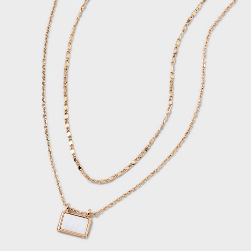 3 Row Chunky Chain Necklace - A New Day™ Gold : Target