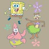 Girl's SpongeBob SquarePants Floral Dancing Friends Graphic Graphic Cropped T-Shirt - 2 of 3