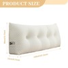 Bekrvio Bed Backrest Headboard Pillow w/ Side Pocket, Wedge Reading Bolster Cushion for Back Support on Bed or Sofa - 2 of 4