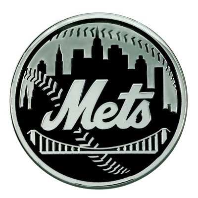 MLB New York Mets 3D Chrome Metal Emblem