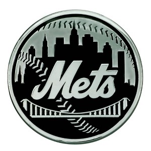 MLB New York Mets 3D Chrome Metal Emblem - 1 of 3