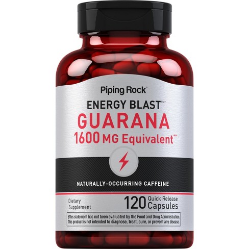 Piping Rock Guarana Capsules 1600 mg | 120 Count - image 1 of 4