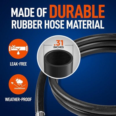 Black Rubber Propane Hose and Regulator Set