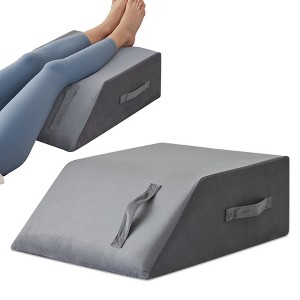Aoibox Leg Elevation Pillow Memory Foam for Blood Circulation Swelling Recovery Support Non-Slip Dual Handles Plush - 1 of 4