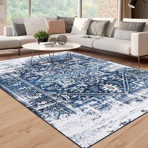 Area Rug Oriental Vintage Distressed Rug for Living Room Bedroom - 1 of 4