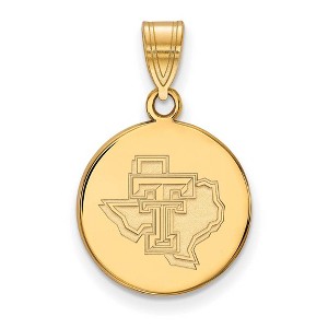 Black Bow Jewelry 10k Yellow Gold Texas Tech Red Raiders NCAA Medium Pendant - 1 of 3