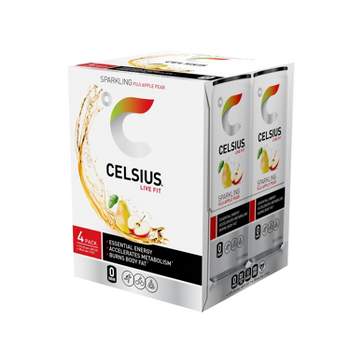 Celsius Fuji Apple Pear Energy Drink - 4pk/12 fl oz Cans