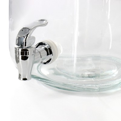 Ferris 1.3 Gallon Clear Glass Beverage Dispenser with Rope Handle